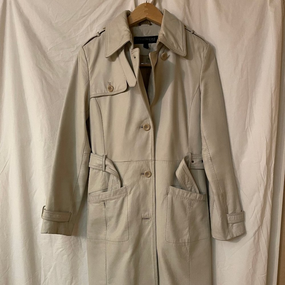 Kenneth Cole Leather Trench Coat